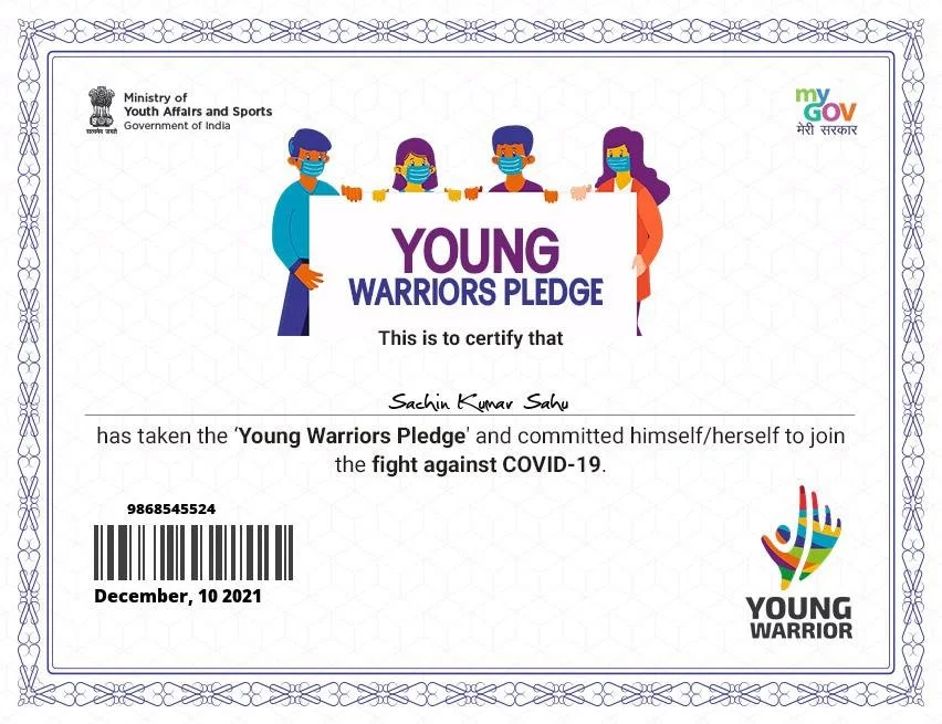 Young Warrior's Pledge taken by the Director of SDPIT EDUCATION
